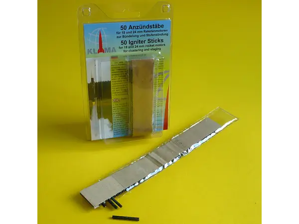 Lightning ignition sticks 50 pieces - Klima - For use with tapematch, Other product options: Tapematch - lightning sticks 50pc model rocketry