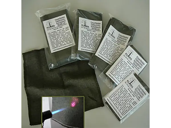 44x44cm (440 x 440mm) Parachute toile ignifuge / protection streamer - Klima, Options du produit: Protection incendie Klima - Toile 44x44cm