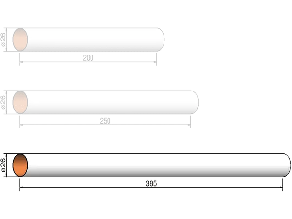 Body tube 26mm x 385mm - airframe Klima model rocketry