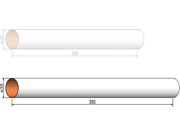 Body tube 35mm x 385mm - airframe Klima model rocketry