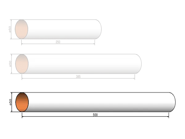 Body tube 50mm x 500mm - airframe Klima model rocketry
