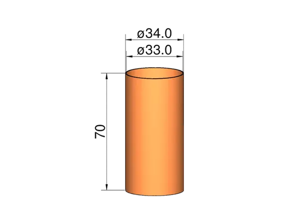 Coupleur pour tubes de 35 mm (34 mm de diamètre extérieur)