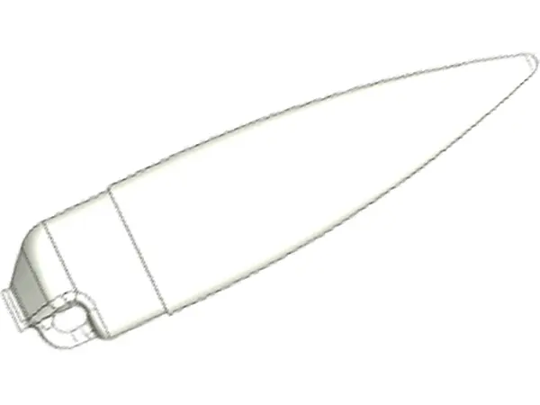 Punta del nasello da 26 mm, plastica ABS bianca, Opzioni del prodotto: Nasello Klima 26mm bianco