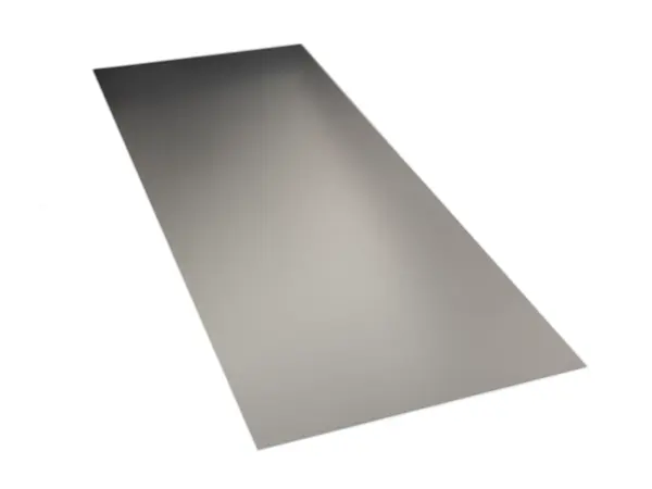 Tôle d'acier étamée - 10" x 4" x 0.008" (250mm x 100mm x 0.2mm) - Finition décorative