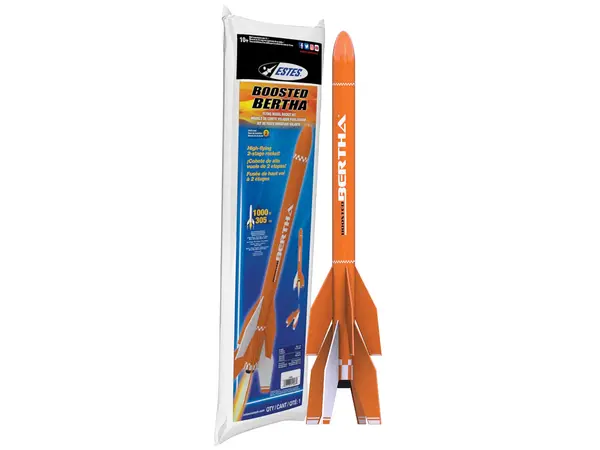 Boosted Bertha - two stage Estes model rocket