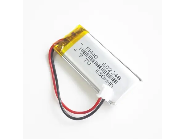 Batería recargable Lipo de polímero de litio 3,7 v 650 mAh 2mm JST PH