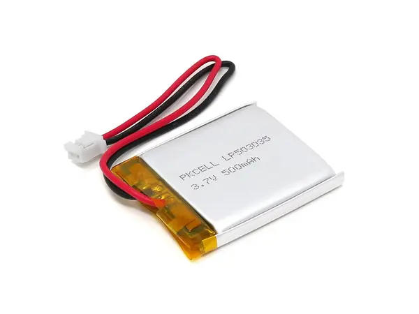 Batería LiPo de 500 mAh y 3,7 V - Conector JST de 2 pines, Opciones de producto: JST LiPo de 500mAh y 3,7v