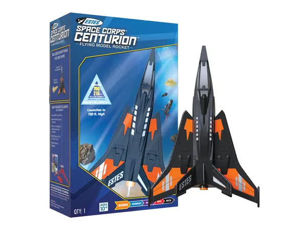 Kit de fusée modèle Centurion Space Corps avec support de 18 mm et moteurs à courant alternatif Estes