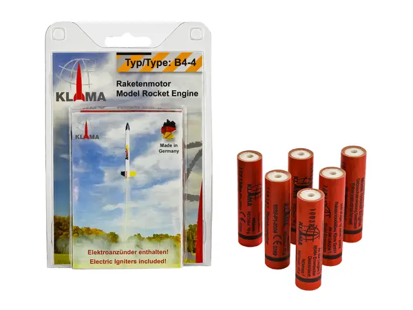 B4-4 Six Pack 18mm Klima Modellraketenmotoren, Produktoptionen: B4-4 Sixpack - 18mm Klimamotoren