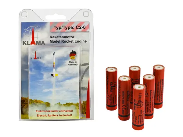 Model raketového motoru C2-0 Six Pack 18mm Klima