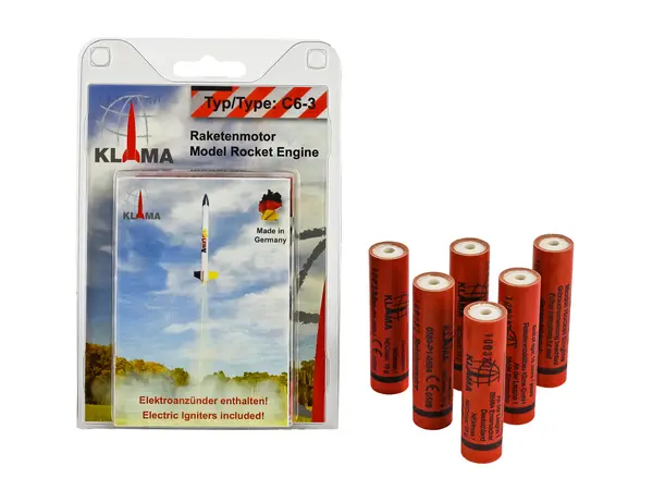 Raketový motor C6-3 Six Pack 18mm Klima