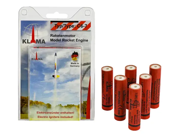 Silnik rakietowy C6-7 Six Pack 18mm Klima model