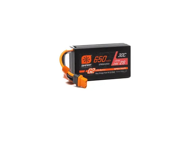 Batería de litio Spektrum 7,4 V 650 mAh 2S Smart G2 30 C: batería de litio IC2, Opciones de producto: Lipo 2S 7,4V 650mAh