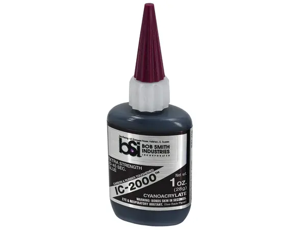 BSI Black rubber toughened cyanoacrylate CA glue 1oz (29.5ml), Productopties: BSI 1oz CA Zwart gehard