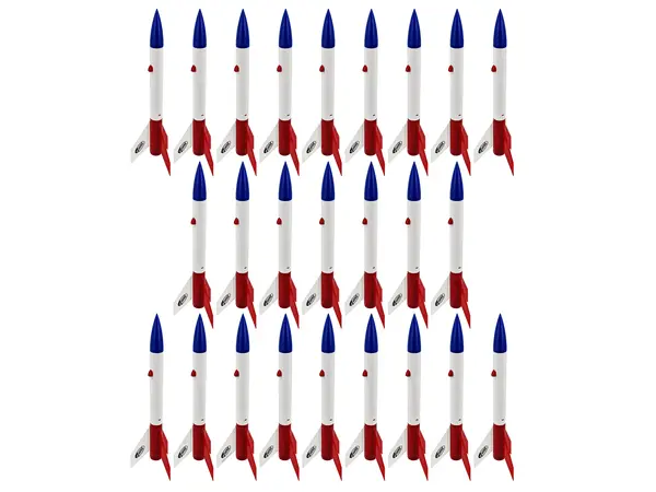 Pack de 25 Build N' Blast Event Flying Model Rocket Bulk School Club Pack, Options du produit: Pack de 25 - Fusées d'atelier Build N Blast