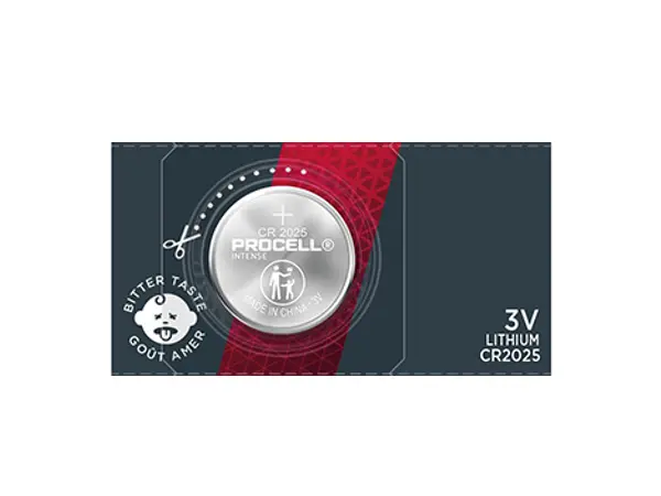 1 pila de botón de litio Duracell Procell Intense CR2025