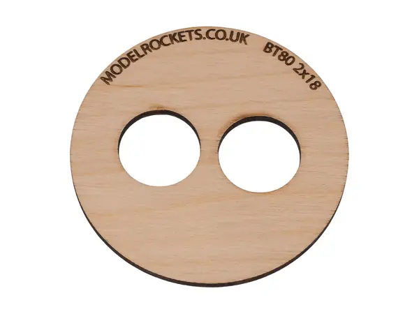 2x BT80 (65mm) 2x18mm centering ring (3mm plywood), Other product options: BT80 2x18mm model rocketry