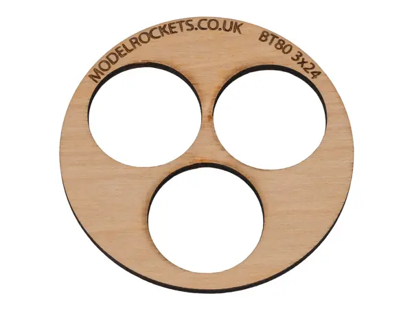 2x BT80 (65mm) 3x24mm centering ring (3mm plywood), Other product options: BT80 3x24mm model rocketry