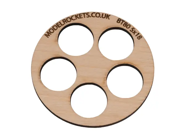 2x BT80 (65mm) 5x18mm centering ring (3mm plywood), Other product options: BT80 5x18mm model rocketry