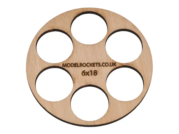2x BT80 (65mm) 6x18mm centering ring (3mm plywood), Other product options: BT80 6x18mm model rocketry
