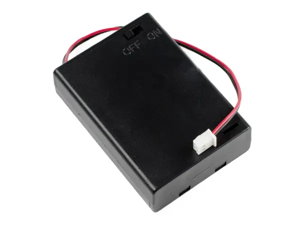 Caja para 3 pilas AA con interruptor y conector