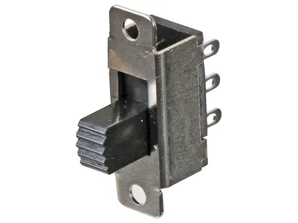 Miniaturowy przełącznik suwakowy do montażu na panelu, 50 V DC, 500 mA, DPDT