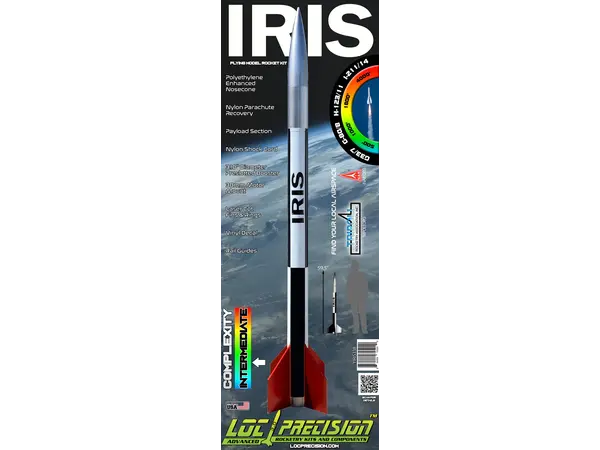 3" 3,10" IRIS LOC Präzisions-Modellraketenbausatz mittlerer bis hoher Leistung (38 mm MMT) 75 mm