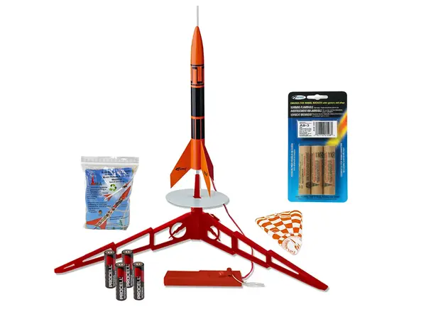 Deluxe Alpha III Starter-Startset, alles für 3 Starts, Estes-Modellraketenbausatz mit Motoren