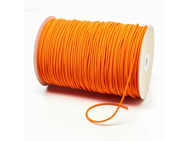 1.5mm orange thin elastic cord - By the meter [CLONE], Opcje produktu: 3mm Orange elastic shock cord (per meter)
