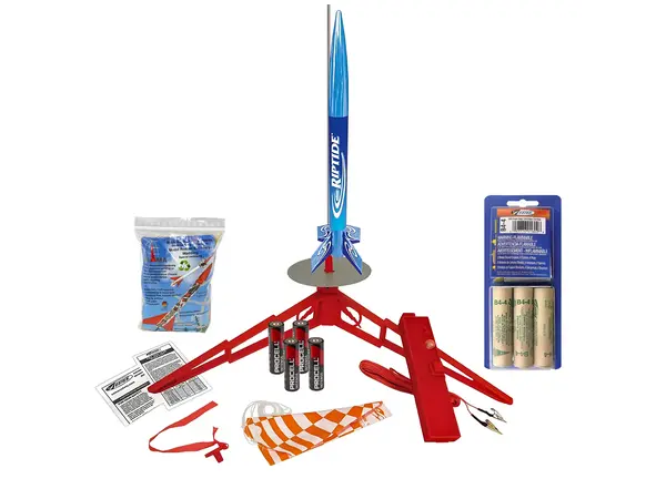 Set de lanzamiento Deluxe Riptide listo para volar: incluye 3 motores, guata y baterías - Estes