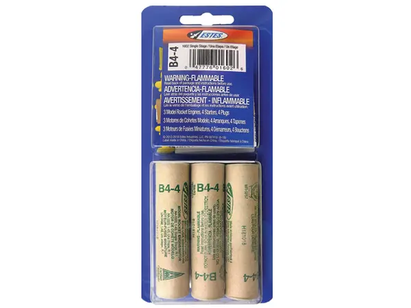 Estes B4-4 model rocket motors (3 pack) 18mm engines model rocketry