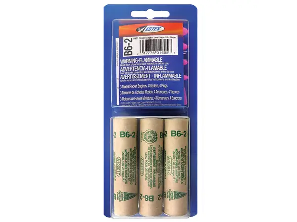 Estes B6-2 model rocket motors (3 pack) 18mm engines model rocketry