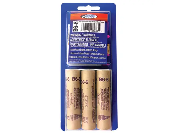 Estes B6-6 model rocket motors (3 pack) 18mm engines model rocketry