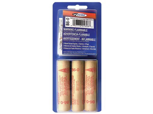 Estes B6-0 model rocket motors (3 pack) 18mm engines - boosters model rocketry
