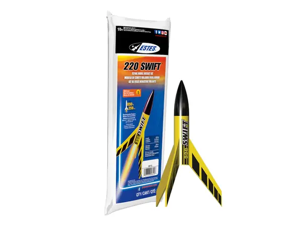 Estes 220 Swift Modellraketenbausatz – Geschicklichkeitsstufe 1,14 mm klein aber schnell!