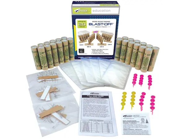Estes Blast-Off (A8-3, B6-4, C6-3 & C6-5) BULK Team PACK (24 silniki) modele silników rakietowych 18mm silniki, Opcje produktu: Estes luzem - ABC - 24 szt