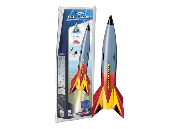 Estes Big Daddy-Modellraketenbausatz, klassische Estes 75-mm-CE-Motoren