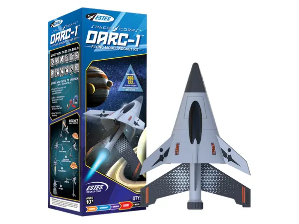 Estes DARC-1 Space Corps modelraket kit - 19mm raket BC motoren - vaardigheidsniveau 3