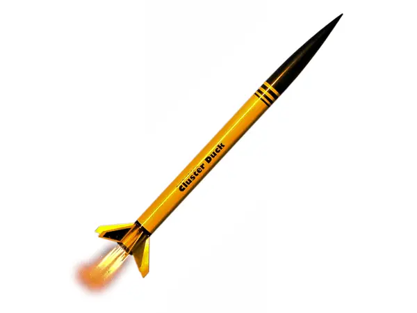 Cluster Duck - Six 18mm engines and a 24mm core engine model rocket kit model rocketry