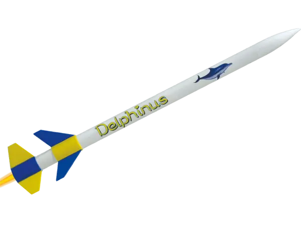 Модель ракети Klima Delphinus - швидка та проста 2-ступенева ракета з корисним заряджачем, набір чудової якості model rocketry