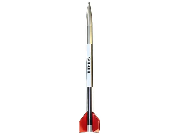 Iris 1" (25mm) model rocket kit A-D motors 18mm mount flies to 1300ft model rocketry