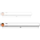 Kroppsrør 35mm x 385mm - 4 spor - flyskrog Klima model rocketry