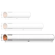 Body tube 50mm x 500mm - 4 slots - airframe Klima model rocketry