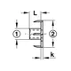 M5 x 9mm 4 pronged T nut - 5 pack [CLONE], Produktoptionen: M6 x 9 mm T-Mutter, 2 image