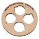 2 anelli di centraggio BT80 (65 mm) 4 x 18 mm con apertura per gancio di fissaggio (compensato da 3 mm), Opzioni del prodotto: BT80 4x18mm (gancio)