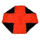 24" (610mm) Crossfire reinforced topflight parachute (Neon Orange / Black) model rocketry