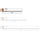 Body tube 26mm x 200mm airframe with 4 pre cut slots Klima model rocketry
